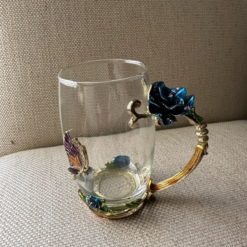 ArcFrance Fancy Butterfly Glass Cup